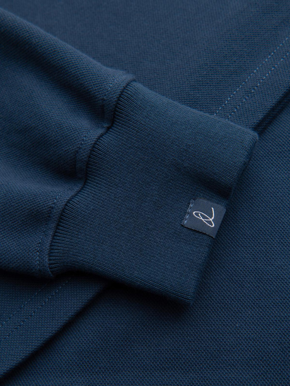 Ombre Clothing Тъмно синьо мъжки суитшърт с основна яка Ombre Clothing