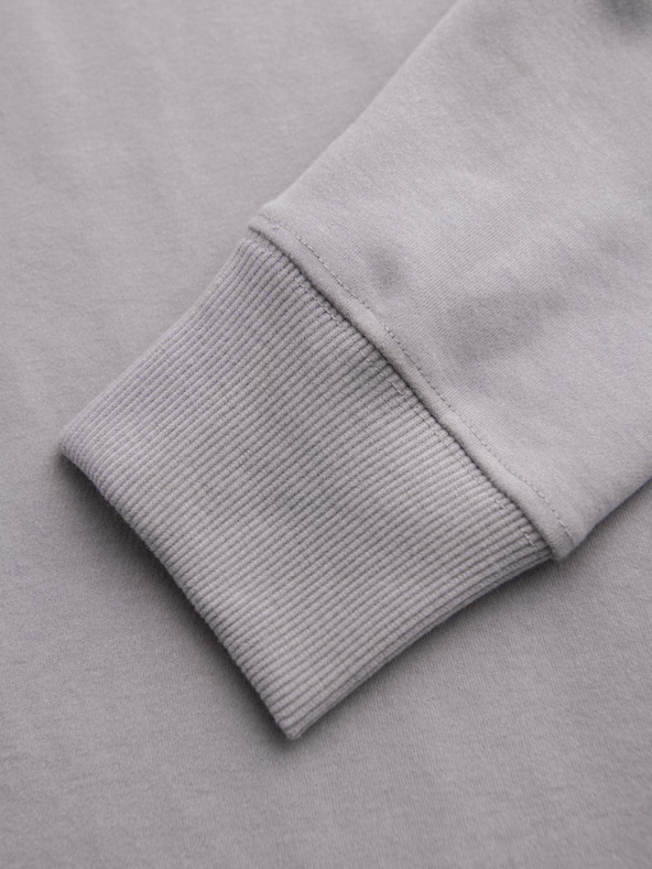 Ombre Clothing Светло сиво Мъжки суитчър с яка Ombre Облекло