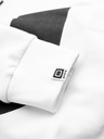 Ombre Clothing Бял мъжки суитшърт с качулка и щамп Ombre Clothing