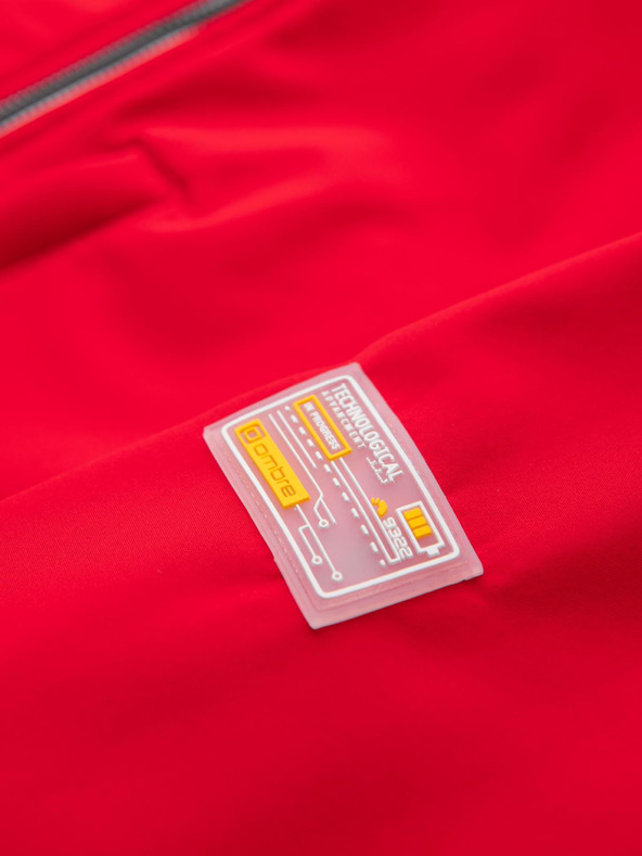 Ombre Clothing Червено мъжко софтшел яке Ombre Clothing