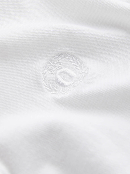 Ombre Clothing Бяла мъжка основна поло риза Ombre Clothing