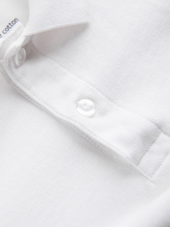 Ombre Clothing Бяла мъжка основна поло риза Ombre Clothing