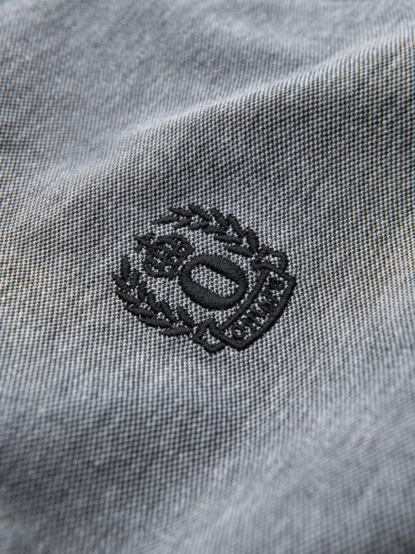 Ombre Clothing Черна мъжка поло риза на райета Ombre Clothing