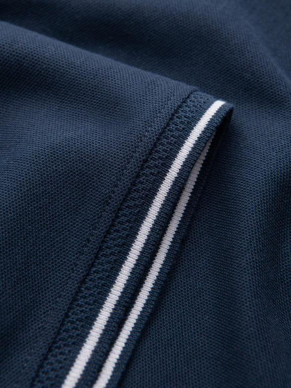 Ombre Clothing Тъмно синя мъжка поло риза без копчета Ombre Clothing