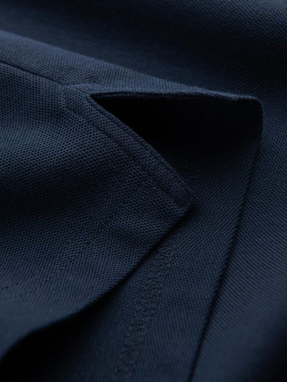 Ombre Clothing Тъмно синя мъжка поло риза без копчета Ombre Clothing