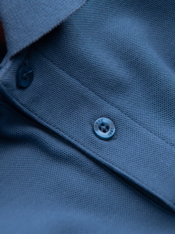 Ombre Clothing Синя мъжка основна поло риза Ombre Clothing