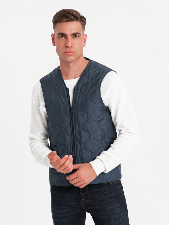 Ombre Clothing Мъжко едноредно палто с яка и долнище Ombre Clothing