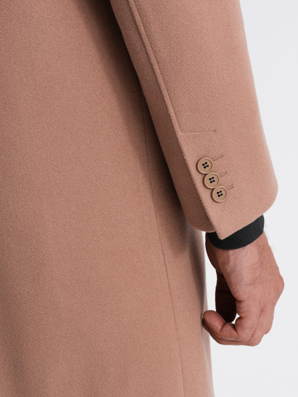 Ombre Clothing Мъжко едноредно палто с яка и долнище Ombre Clothing