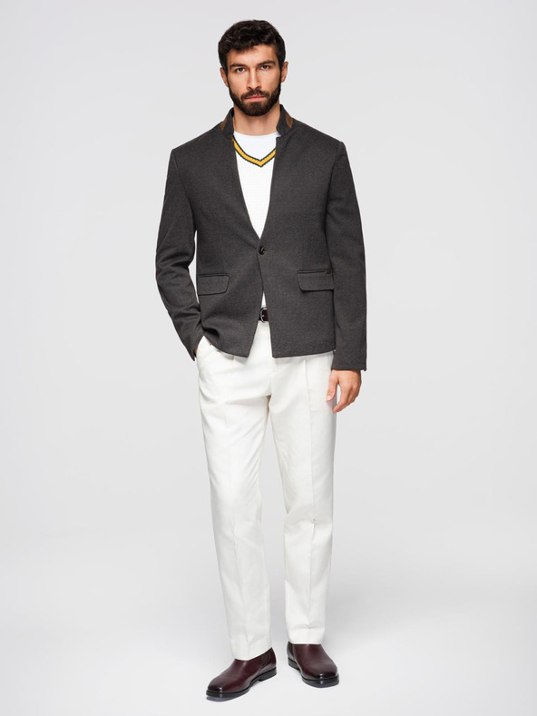 Ombre Clothing Мъжко яке в цвят тен със стояща яка Ombre Clothing