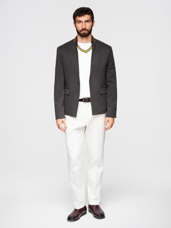 Ombre Clothing Мъжко яке в цвят тен със стояща яка Ombre Clothing