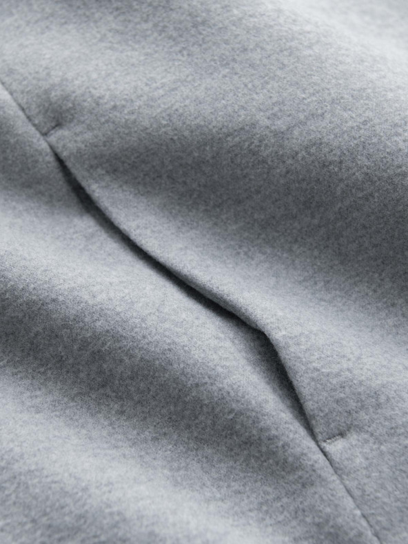 Ombre Clothing Мъжко палто тип "парка" с висока яка и асиметрично закопчаване Grey Ombre Clothing