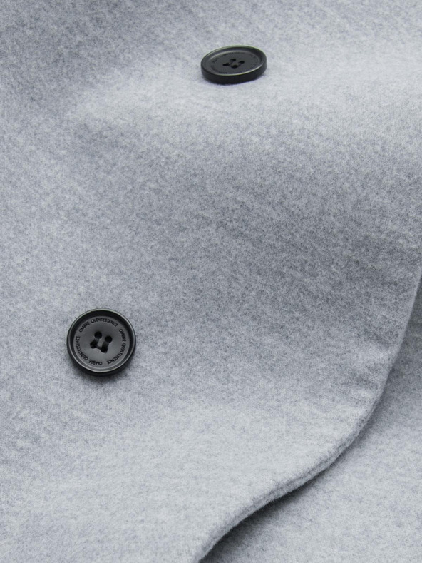 Ombre Clothing Мъжко палто тип "парка" с висока яка и асиметрично закопчаване Grey Ombre Clothing