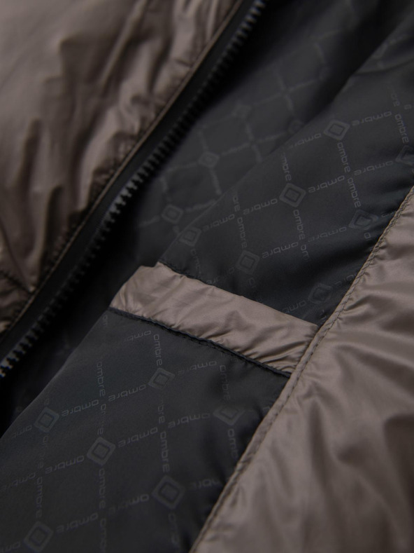Ombre Clothing Мъжко топло яке с оребрени краища Ombre Clothing