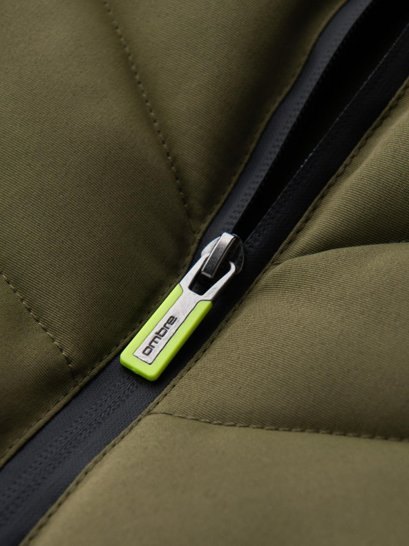 Ombre Clothing Мъжка ватирана жилетка с неонови акценти Ombre Clothing