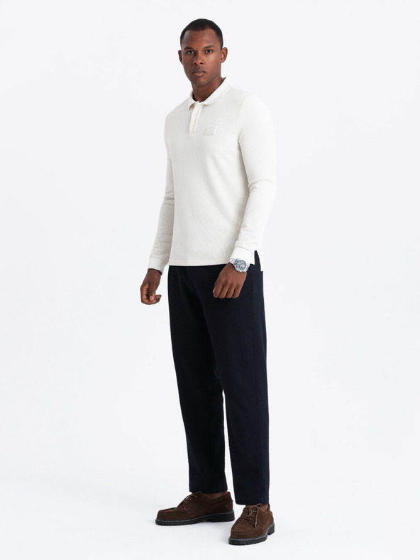 Ombre Clothing Мъжка поло риза с дълъг ръкав Ombre Clothing