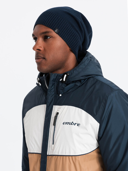 Ombre Clothing Мъжка памучна плетена зимна шапка Омбре облекло