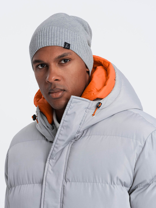 Ombre Clothing Мъжка памучна плетена зимна шапка Омбре облекло