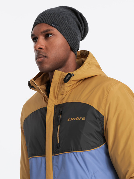 Ombre Clothing Мъжка памучна плетена зимна шапка Омбре облекло