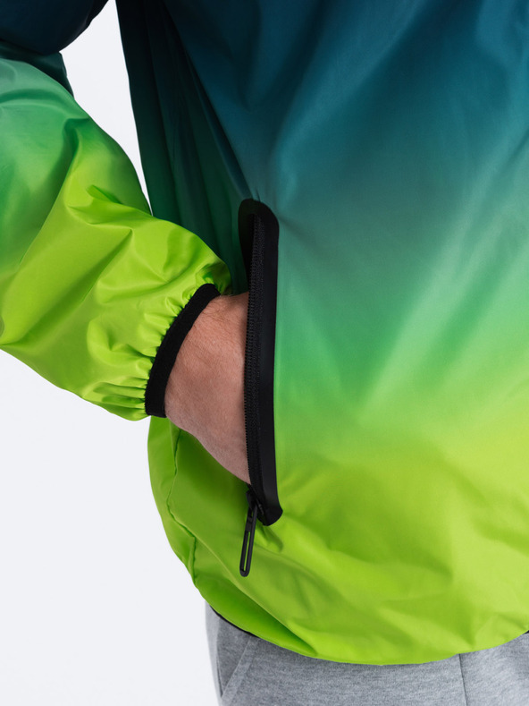 Ombre Clothing Мъжко спортно яке в зелено и бензин Ombre Clothing