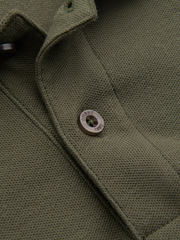 Ombre Clothing Зелена мъжка основна поло тениска Ombre Clothing