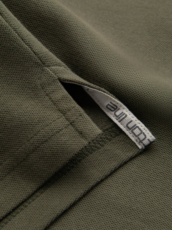 Ombre Clothing Зелена мъжка основна поло тениска Ombre Clothing