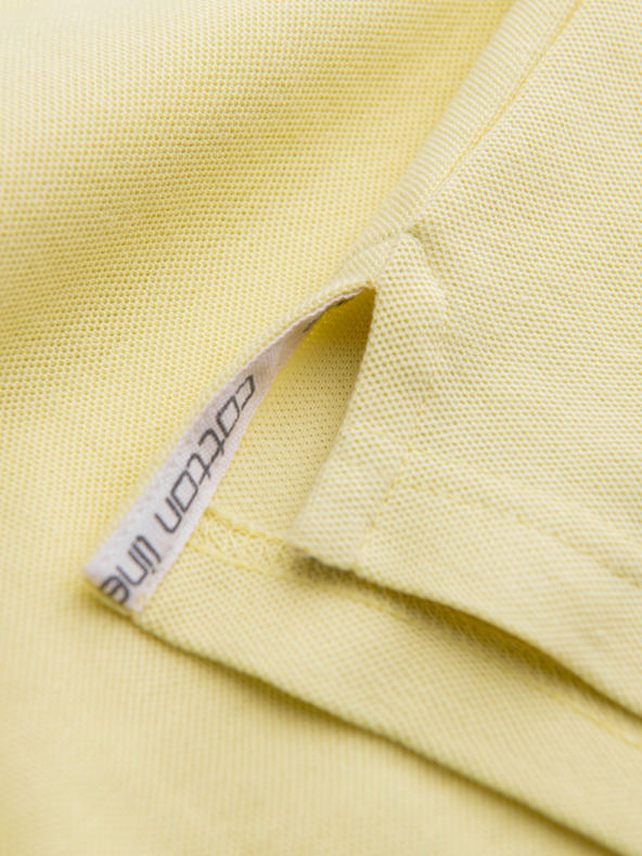 Ombre Clothing Жълта мъжка основна поло риза Ombre Clothing