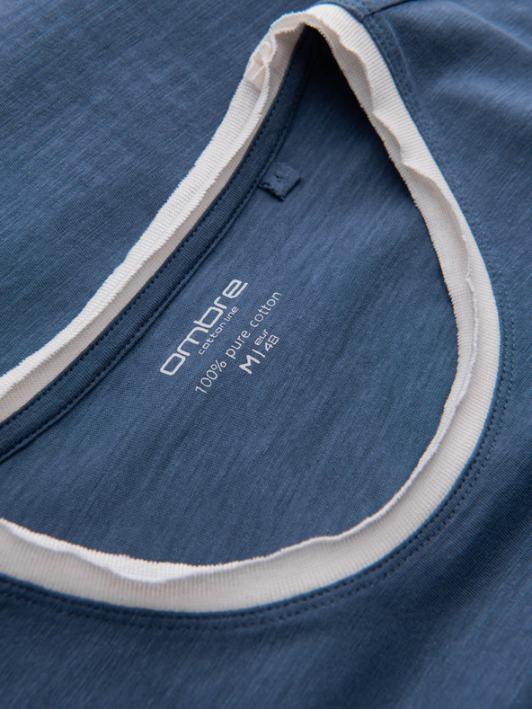 Ombre Clothing Тъмно синя мъжка тениска Ombre Clothing