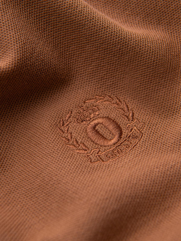 Ombre Clothing Кафява мъжка основна поло тениска Ombre Clothing