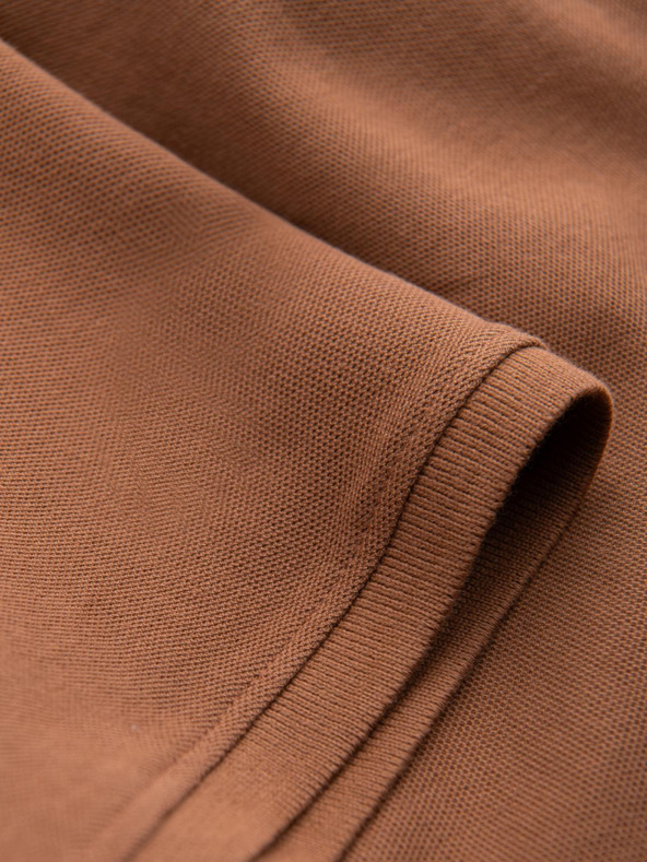 Ombre Clothing Кафява мъжка основна поло тениска Ombre Clothing