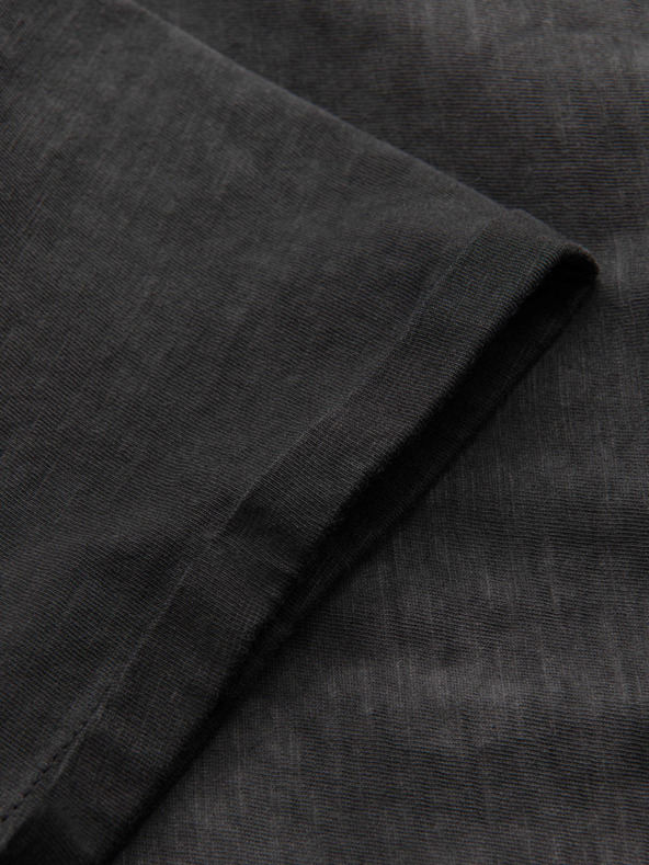 Ombre Clothing Черна мъжка тениска на райета Ombre Clothing