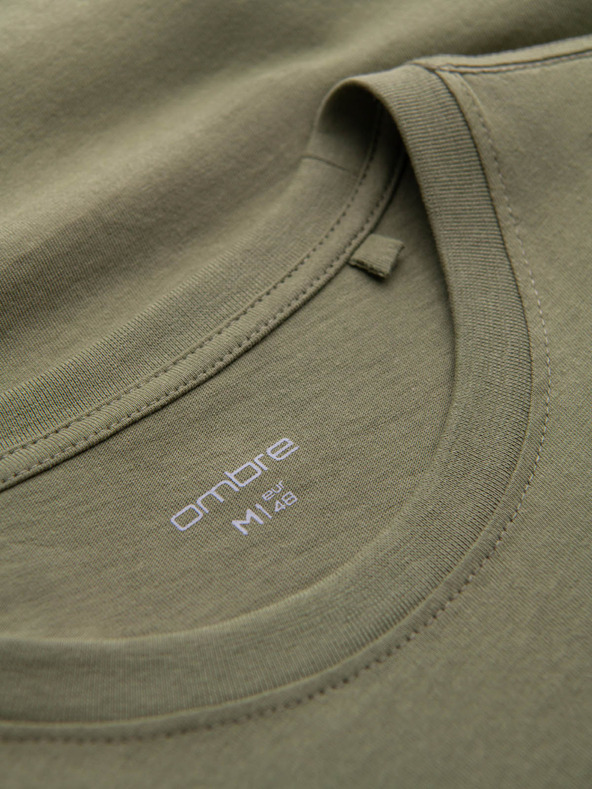 Ombre Clothing Зелена мъжка риза с щампа Ombre Clothing