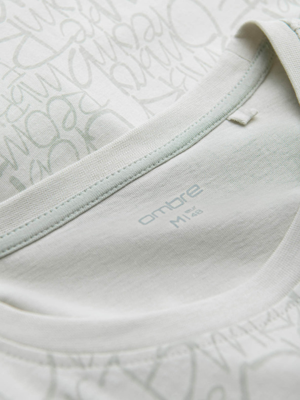 Ombre Clothing Светлозелена мъжка тениска с джоб Ombre Clothing