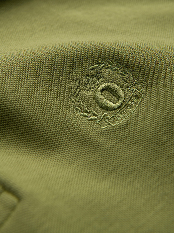 Ombre Clothing Зелена мъжка трикотажна поло тениска Ombre Clothing