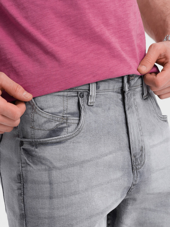 Ombre Clothing Сиви мъжки дънкови шорти Ombre Clothing