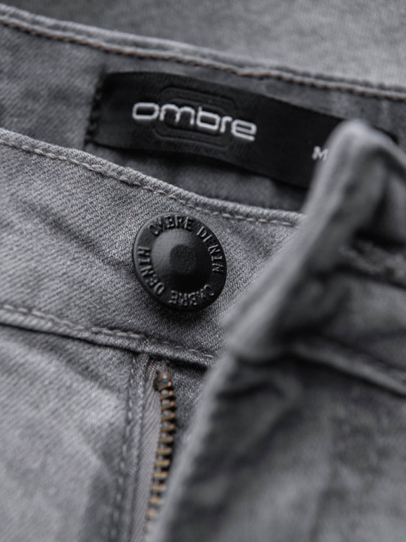 Ombre Clothing Сиви мъжки дънкови шорти Ombre Clothing