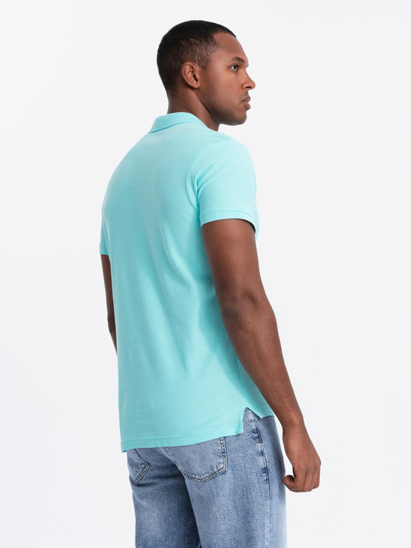 Ombre Clothing Мента мъжка основна поло риза Ombre Clothing