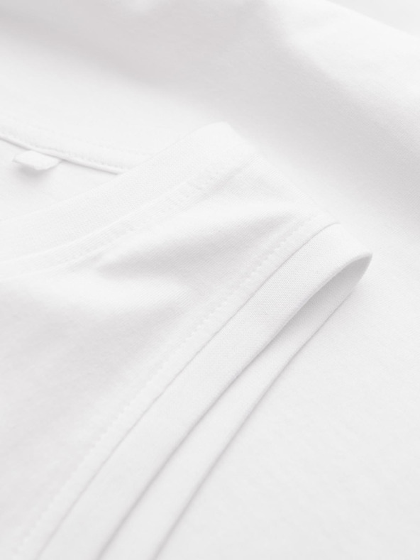 Ombre Clothing Бяла мъжка памучна основна потник Ombre Clothing