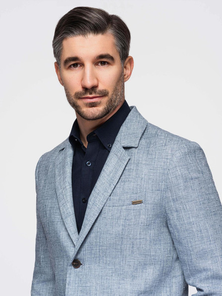 Ombre Clothing Светлосин мъжки блейзър Ombre Clothing