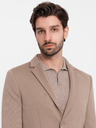 Ombre Clothing Бежов мъжки блейзър с джобове Ombre Clothing