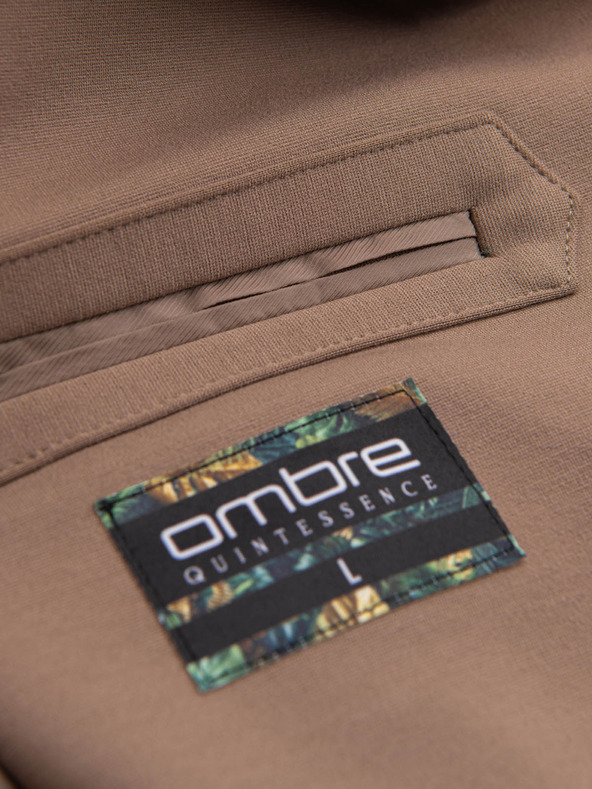 Ombre Clothing Бежов мъжки блейзър с джобове Ombre Clothing
