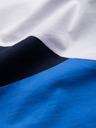 Ombre Clothing Бяло-синя мъжка памучна тениска Ombre Clothing
