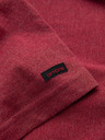 Ombre Clothing Червена мъжка тениска с кръгло деколте Ombre Clothing