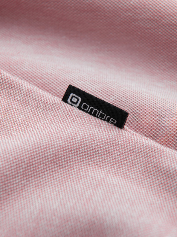 Ombre Clothing Меланжирана мъжка поло риза с раирана яка Ombre Clothing