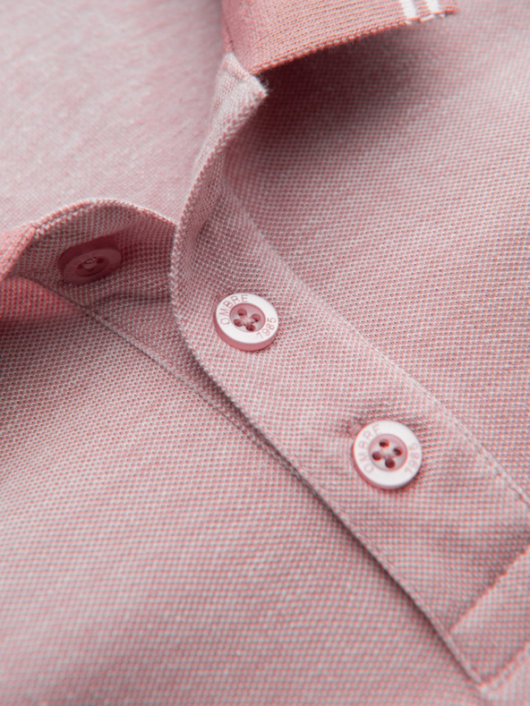 Ombre Clothing Меланжирана мъжка поло риза с раирана яка Ombre Clothing