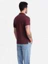 Ombre Clothing Мъжко основно поло в цвят бордо Ombre Clothing