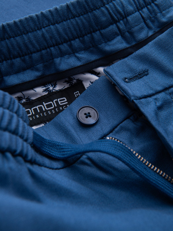 Ombre Clothing Сини мъжки панталони чино с плат Ombre Clothing