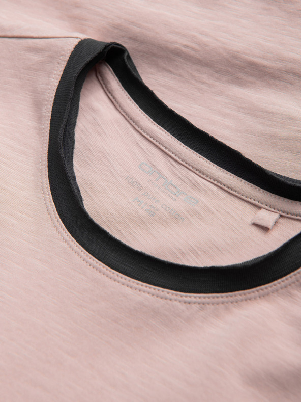 Ombre Clothing Розова мъжка тениска Ombre Clothing