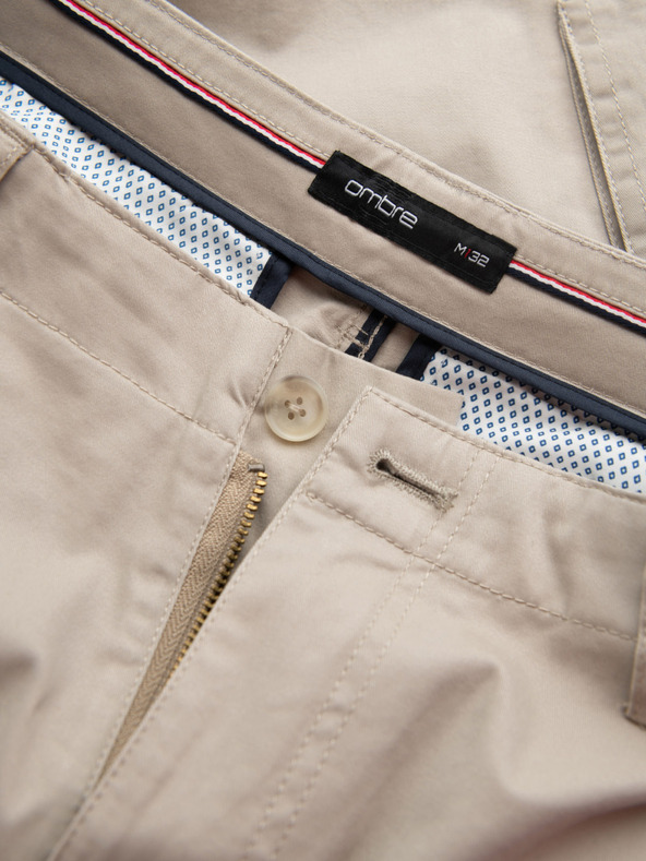 Ombre Clothing Бежови мъжки къси панталони Ombre Clothing