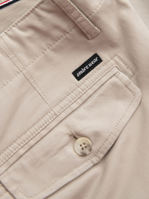 Ombre Clothing Бежови мъжки къси панталони Ombre Clothing
