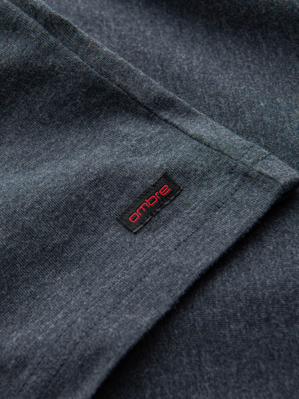 Ombre Clothing Синя мъжка тениска с кръгло деколте Ombre Clothing